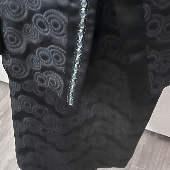 Aussie Austine 2-Piece Suit‎ — black sequin blouse  long skirt 80's Glam Goth - Picture 9 of 10